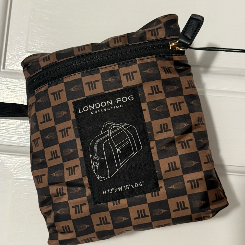 London Fog Brown and Black Travel Bag